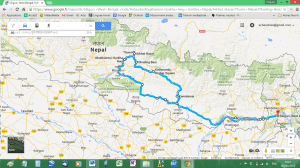map of our itinerary (trip 1)